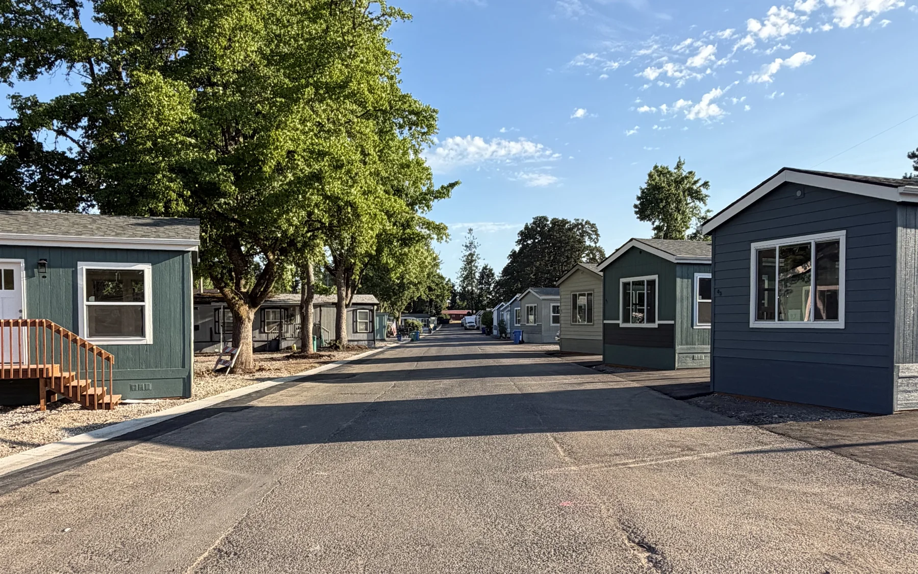 Photo of homes along a street at Courtney Senior Estates